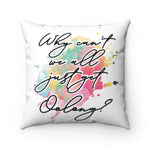 Load image into Gallery viewer, Why Can't We All Just Get Oolong Faux Suede Pillow - Tea Strut