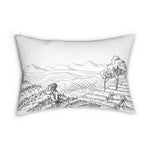 Load image into Gallery viewer, Tea Fields White Pillow - Tea Strut