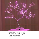 Load image into Gallery viewer, Night Light Home Decoration Bonsai Style Party Cherry Tree Shape LED Light DIY Firework Christmas Gift Plants Switch Copper - Tea Strut