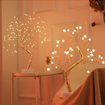 Load image into Gallery viewer, Night Light Home Decoration Bonsai Style Party Cherry Tree Shape LED Light DIY Firework Christmas Gift Plants Switch Copper - Tea Strut