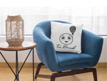 Load image into Gallery viewer, Tea Drunk White Faux Suede Pillow - Tea Strut